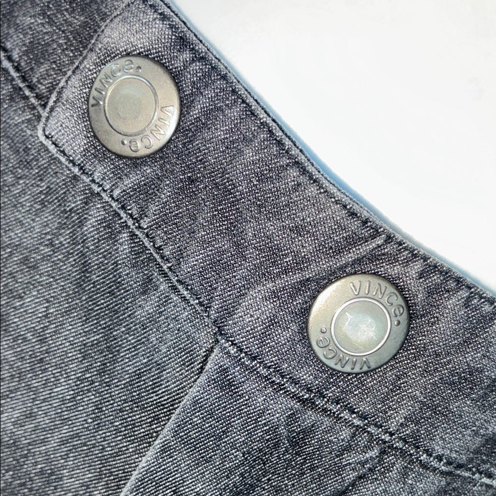 Vince Jeans Women's 10, Charcoal grey Denim, Hi rise, Skinny, zip/snap front Euc - Picture 8 of 16